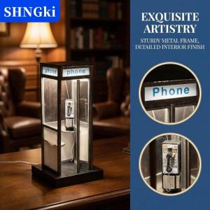 [COD] 🔥🔥🔥SHNGki Retro Anh phonebooth đèn cao cổ điển trang trí đèn Led cho hiệu sách Cà Phê cửa hàng phòng khách phòng ngủ