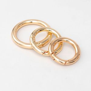 4Pcs/lot Metal O Ring Spring Clasps Openable Round Carabiner Keychain Buckles Connector DIY