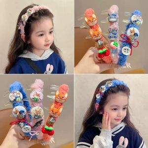 TUmama Dễ thương Zootopia Judy và Nick phim hoạt hình lông headbands cho trẻ em đáng yêu nhân vật động vật phụ kiện tóc với mềm pom-poms và các nút