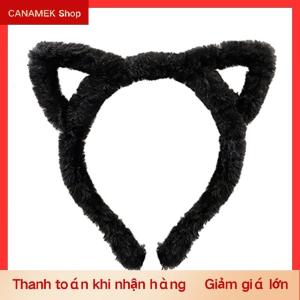 CS Mèo Tai Headband sang trọng mùa đông lông thỏ tai hairband dễ thương tóc bó lông Headband ngọt rửa mặt Headband cô gái Head Hoop Phụ kiện tóc