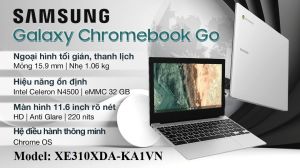 Máy Tính Xách Tay Laptop Samsung Galaxy Chromebook Go XE310XDA N4500/4GB/32GB/ChromeOS - Hàng Chính Hãng