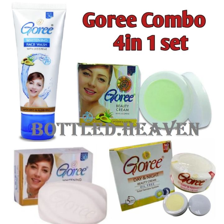 Goree_Set 4 in 1 With Beauty Cream, Day & Night Cream, Whitening Soap