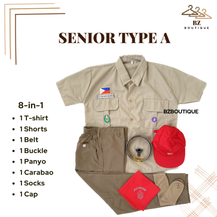 Senior Scout Type A Complete Set of Uniform for Boys | BZ Boutique ...