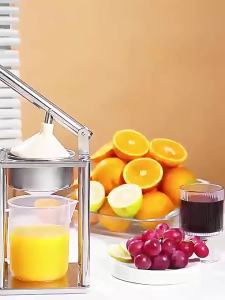 1pcs Stainless Steel Manual Juicer Commercial Hand Press Squeezer For Orange Juice Extraction Kitchen Fruit Shop Bubble Tea Juice Extractor