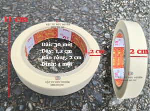 Băng dính giấy bản 2cm & 5cm - dài 15 30 mét ( 1 & 2 mặt dính)