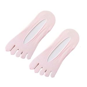 Womens No Show Toe Socks Five Finger Liner Socks Antis Slip for Sneaker Shoes Running Athletic Invisible Socks