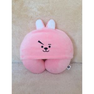 Bantal Leher Kancing Karakter Halus Lembut Terbaru Lucu Bantal Sandaran Mewah Tidur Busa Travel Portabel Mobil Alba Sol Hooded Neck Pillow Bantal Leher kancing