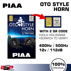 PIAA OTO Style Horn 400Hz/500Hz 100% ORIGINAL with Hologram sticker and QR Code