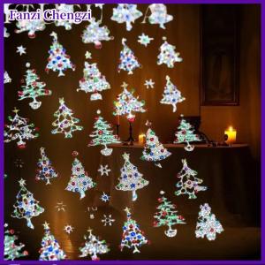 Fanzi สติกเกอร์ตกแต่งเล็บสีสันสดใสรูปต้นคริสต์มาสน่ารักสติกเกอร์ตกแต่งเล็บสติกเกอร์ตกแต่งเล็บของขวัญ