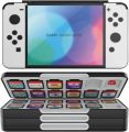HEIYING Switch Game Card Case for Nintendo Switch / OLED / Lite,Customized Pattern Portable Travel Carry Case with 72 Game Card Slots and 24 Micro SD Cards Slots. 