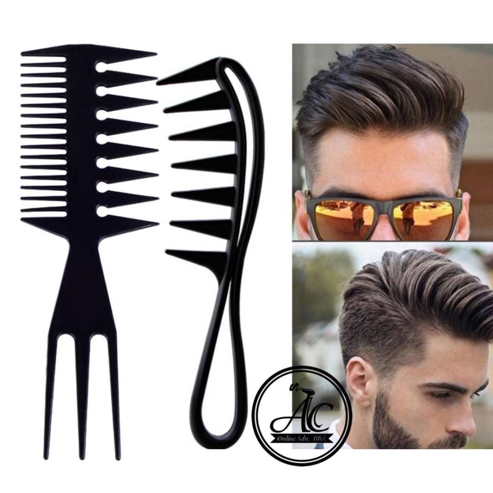 3-Prong Fish Bone Wide Tooth Hair Comb, Oil Hair Styling Wooden Salon Styling Comb
_voghion.com