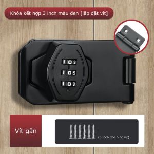 Khóa Mật Khẩu Chốt cửa lật khóa số dùng cho hòm tủ tài liệu ngăn kéo bàn cửa các loại bằng thép mạ chống gỉ BAUHO