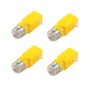 4Pcs 3V Ratio 1:48 Shaft Geared Motor Double Shaft Gearboxes Motor Intelligent Car Robot Toys Motor Easy to Use