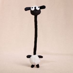 Thú nhồi bông cổ dài mắt lồi hài hước size 40cm gấu bông vô tri dùng treo túi xách balo cổ uốn cong dễ thương