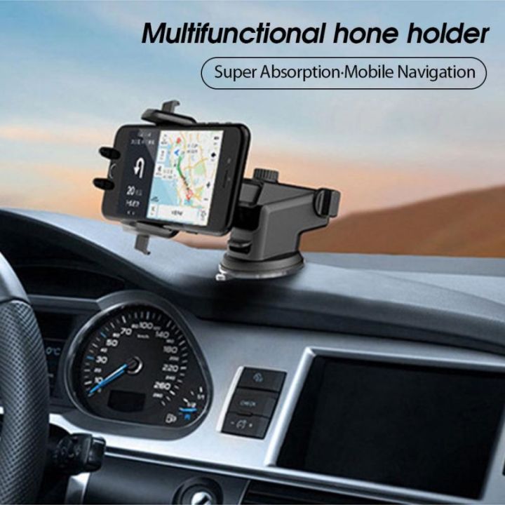 Sucker Mobile Phone Holder With Retractable Horizontal And Vertical Air