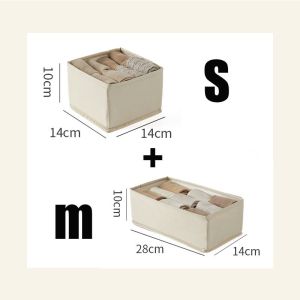 Foldable Underwear Storage Box Drawer Clothes Storage Box Organizer for Bra Sock Wardrobe Organizer