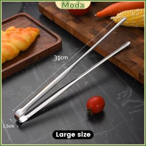 MO Stainless Steel Barbecue Clip Food Tongs Long-handled Outdoor Grilling Steak Clamp Baking BBQ Tool