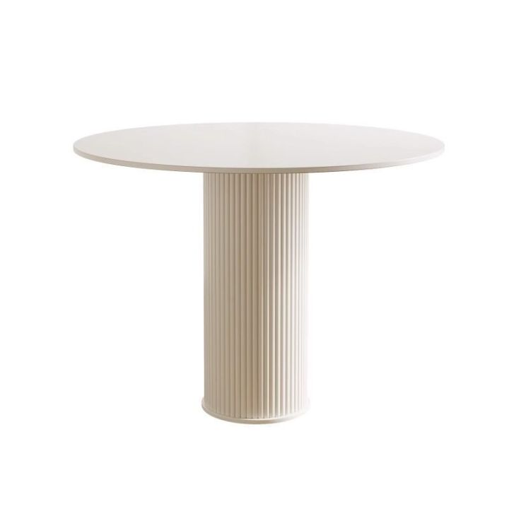 Cream wind round dining table Household small-sized rock plate ...