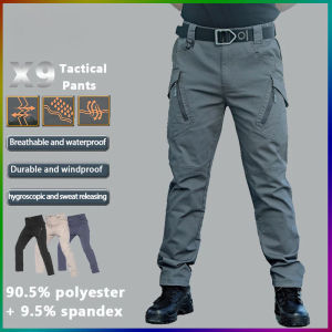 Ready Stock Tactical Pants for Men Outdoor Cargo Pants Multi Pocket Straight Casual Pants IX9 tactical pants
