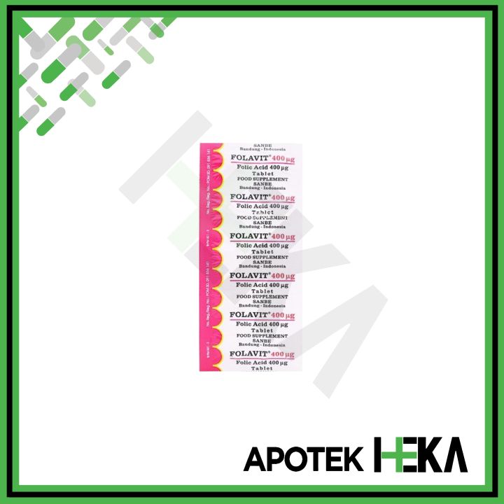 Folavit 400 mcg Tablet - Asam Folat