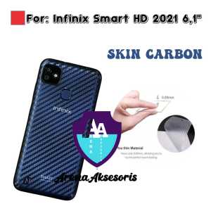 GARSKIN Sticker Carbon Infinix Hot 11 Play 40 40i Note 10 Smart 7 Hot 11 9 12i Note 7 Gt 10 Pro Hot 20i 10 Play Note 8 Hot 10s 10t Note 12 2023 Smart HD 2021 6.1" Skin Carbon Transparan Fiber Protection