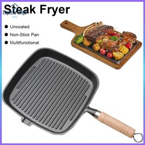 Cast Iron Skillet Frying Pan with Non-stick Coating 10-inch for Home Camping and Steak Preparation