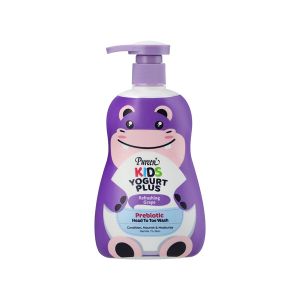 เพียวรีน คิดส์ โยเกิร์ต พรีไบโอติก เฮดทูโทวอช รีเฟรชชิ่ง เกรป 400มล.