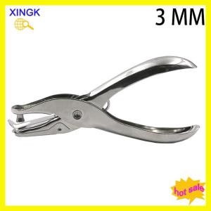 XINGK 3 6mm Hole Puncher Portable Single Hole Punch Paper Material Scrapbooking Handheld Metal Craft Office Binding Supplies
