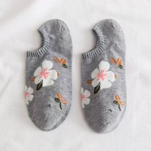 ins style personality shallow mouth cartoon pattern womens boat socks