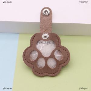 [COD] yixiayun Memorial Pet Hair Storage Bag Multifunctional Portable Paw Shaped PU Leather Keychain Commemorative Pet DIY Decoration Gifts