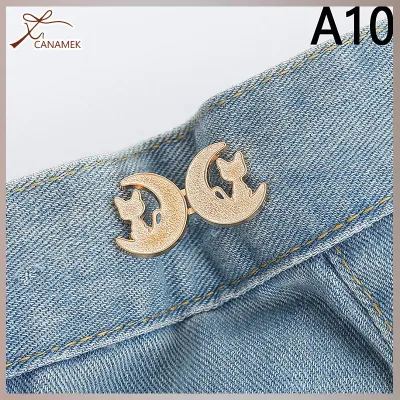 ❤❤❤Hot Sale CANAMEK New Bowknot nút điều chỉnh cho quần và váy eo thắt chặt có thể điều chỉnh eo khóa cho quần jean không may yêu cầu