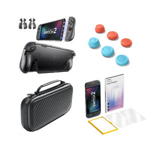 JSAUX Nintendo Switch 2 Protection Starter Kit Switch2 Accessories Case Bundle Gift Screen Protector Casing Travel Bag