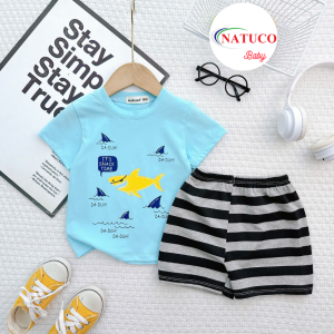 BỘ QUẦN ÁO TAY NGẮN TRẺ EM VẢI COTTON NATUCO TN-006