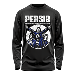 Baju Kaos PERSIB JUARA Lengan Panjang Distro Pria Combed 30s Persib Bandung