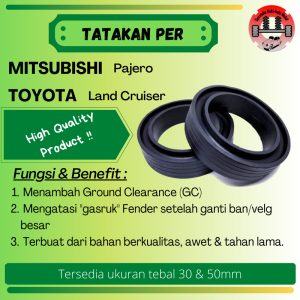 Lift Kit Support Shock Spacer Coil Spring Karet Tatakan Per Belakang Mitsubishi Pajero Toyota Land Cruiser