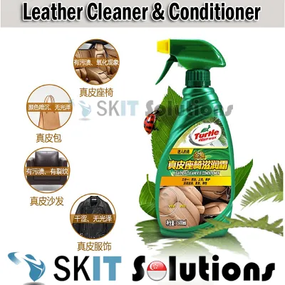 【SKIT】【Turtle Wax】Golden Carnauba Leather Cleaner & Conditioner Spray 500ML Protects Leather Superior Conditioning Car Leather Seat Cleaner Automotive Car Care Car Leather Conditioner Car Leather Care Interior Vehicle Care