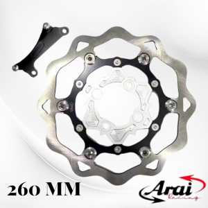 PIRINGAN CAKRAM DEPAN ARAI MODEL GALFER VIETNAM LEBAR 260MM PLUS BREKET KALIPER STANDAR MOTOR BEAT VARIO SCOOPY ISTANAMOTOR55