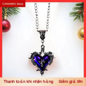 CS Gothic Chết Chữ Thập Vòng Cổ Cho Phụ Nữ Người Đàn Ông Thời Trang Phù Thủy Đồ Trang Sức Phụ Kiện Quà Tặng Gai Tăng Trái Tim Màu Đỏ Mặt Dây Chuyền Choker Mới