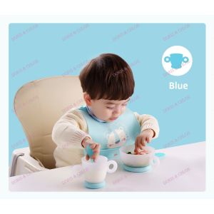 Baby 4 Pieces Feeding Set | Supor | Microwavable💖Training Cup Bowl Spoon Fork Utensil Tableware