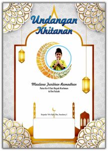 200 Undangan Khitanan Penikahan 1 Lembar Bolak Balik Elegan 1-4