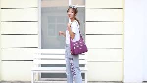 LZD 2023 New Backpack Womens Nylon Large Capacity Multi-Functional Travel School Bag Shoulder Crossbady Handbag