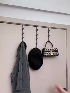 SXH Vertical door hook for hanging bags dormitory bedside hanging clothes hook five-section multifunctional clothes hanger