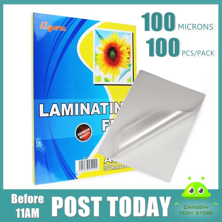 New promo 100 Microns A3 A4 A5 A6 2R Laminate Laminating Sheet