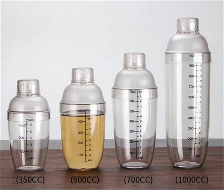 AISAMEFE PC Shaker Cawan Home Bar Utensil Plastic Shaker Cup Drink Milk ...