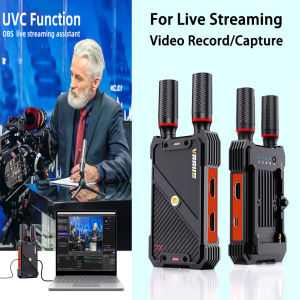 5G 400m Wireless HDMI Transmitter and Receiver Extender Support Camera Live Streaming UVC Audio Video Capture Recording