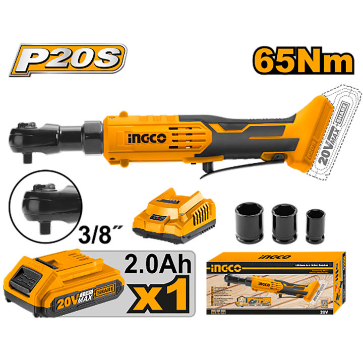 Ingco Rachet Power Tools INGCO 20V Lithium-Ion Cordless Drive Ratchet CDRLI206015 ING-CT | OSOS ...
