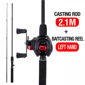 Fishing Rod Set 1.6m/1.8m/2.1m UltraLight Baitcasting Casting Spinning Reel Fishing Pole Carbon Fiber 