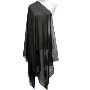 Jifang Shimmer Rhinestones Fireworks Bubble Chiffon Shawl Pashmina Muslim Hijabs Shawls QT23