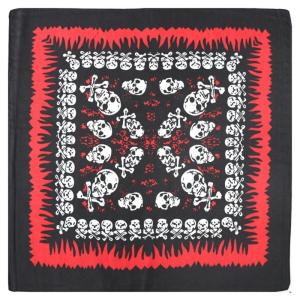 Bandana polyester in hình đầu lâu đầu quấn khăn quàng cổ tay khăn quàng vuông Headband Hip hop cho nam phụ nữ thanh thiếu niên
