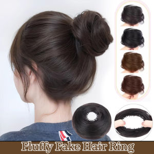 Hair Bun Hairpiece For Everyday Women Hair Extension Volumizing Effect/False Hair Bun/Wearable Hair Ring For Thin Hair Party Lazy Accessories